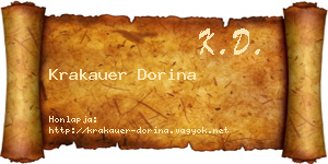Krakauer Dorina névjegykártya